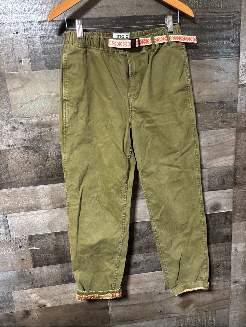 Stoic Women’s Flannel Lined Venture Pants Olive Green Small